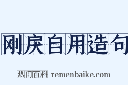 刚戾自用造句是什么意思的图片